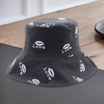 

New Embroidery Alien Foldable Bucket Hat women men Summer Fishing Fisherman Hip Hop Cap Adult Simple Cotton Soft Cute Hats#38