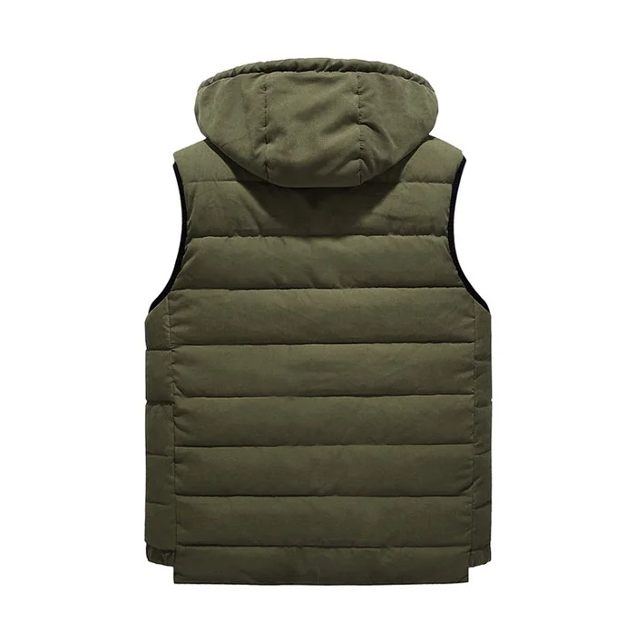 Мужская 4XL-8XL парка с капюшоном жилет зима осень новая Толстая Теплая Повседневная ветровка мешковатая стеганая верхняя одежда жилет куртка-безрукавка