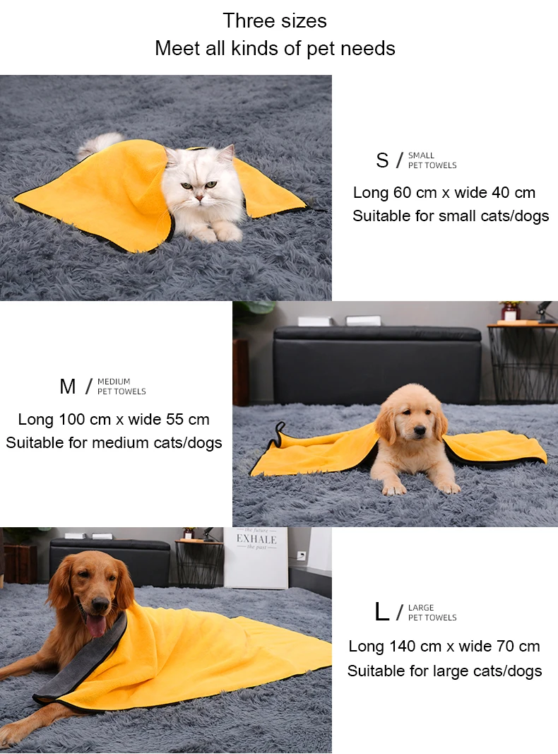 Title 9, HOOPET Absorbent Towels for Dogs Cats Fashion B...