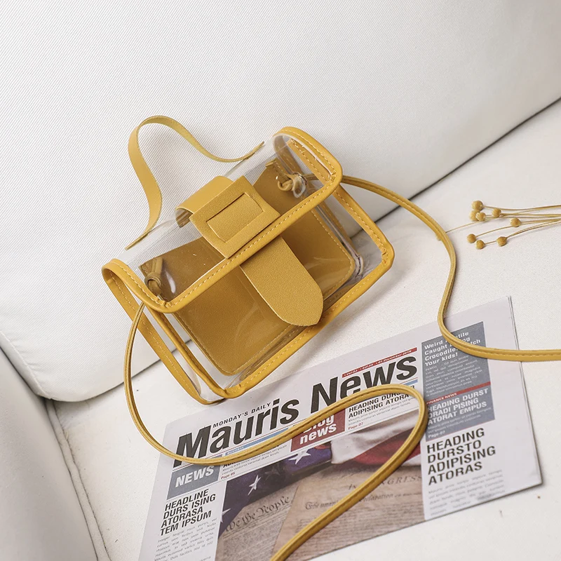 Женская модная трендовая прозрачная Желейная маленькая сумка конфетных цветов