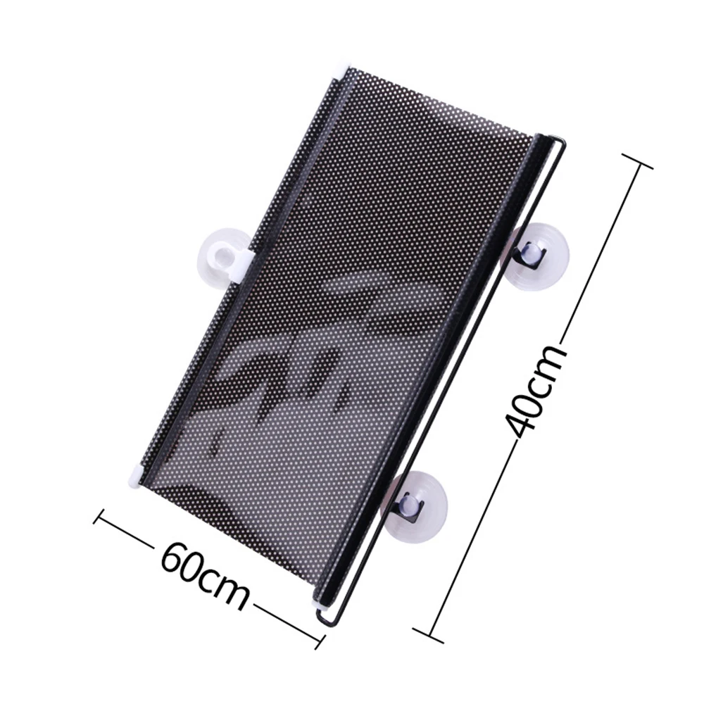 

2pcs Car Roller Shades Side Window Baby Curtain Black Privacy Protection