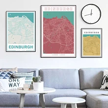Mapas de la ciudad de Londres del arco iris, pinturas de Reino Unido, mapa, carteles Kraft Vintage, impresiones de arte recubiertas, regalo de decoración del hogar