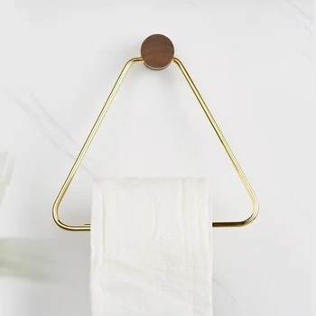

Nordic Creative Black/gold Towel Ring Toilet Paper Holder Triangle Bathroom Shelf Wall Hanging Bathroom Hardware Accessoreis
