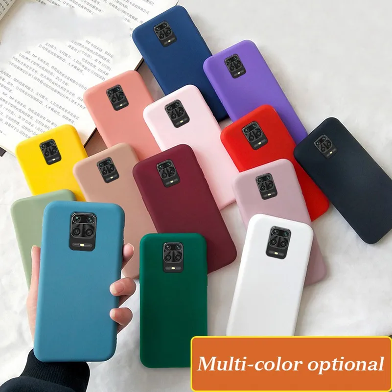 Bumper For Xiaomi Redmi note 9s Case Silicone candy Soft TPU phone cover 9 pro max Fundas Coque | Мобильные телефоны и