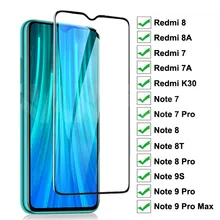 9D Full Protective Glass On For Xiaomi Redmi 8 8A 7 7A K30 Redmi Note 7 8 8T 9S 9 Pro Max Tempered Screen Protector Glass Film