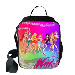 Winx Club сумка-холодильник с персонажами из мультфильмов для девочек Портативный Термальность Еда сумки для пикника для школы детская