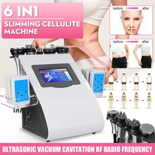 6в1 ультразвуковая вакуумная Кавитация RF для тела тонкая целлюлитная машина для подтяжки кожи уход за телом мультиполярная машина для похудения тела