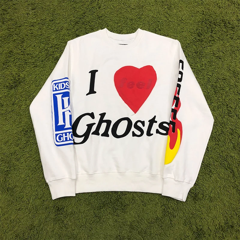 3D печать Kanye West I Feel GHOSTS для мужчин и женщин толстовки 1:1 высокое качество повседневное CPFM. XYZ Kanye West Толстовка