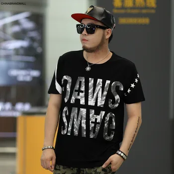 

Summer Plus Fat Plus size Short Sleeve T Shirt Male Trend Printing Loose Fat Fat Man Men's Wear Half Sleeve T Shirt