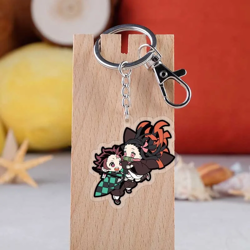 

Anime Wholesale Demon Slayer kimetsu no yaiba Keychain Kamado Tanjirou Nezuko Agatsuma Zenitsu Cosplay Accessories Key Chain