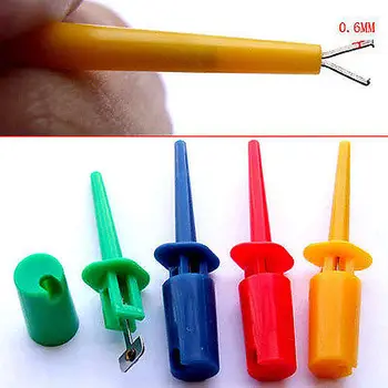 

DHL/EMS 250pcs 5color Test Hook Clip Grabbers Test Probe SMD IC SMT Service FOR Multimeter-A8