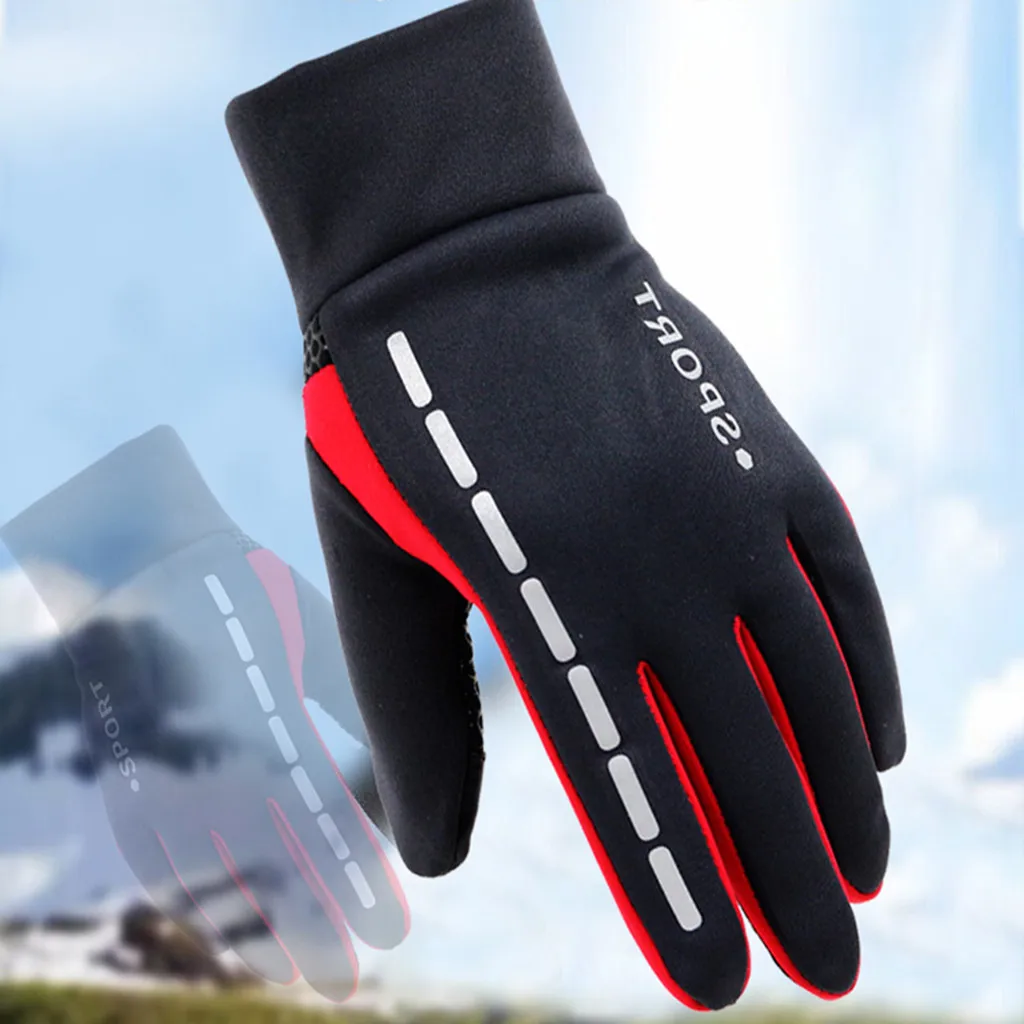 Mens Winter Warm Gloves Therm With Anti-Slip Elastic Cuff Thermal Soft Waterproof Gloves Driving Gloves Sports Glove#YL5