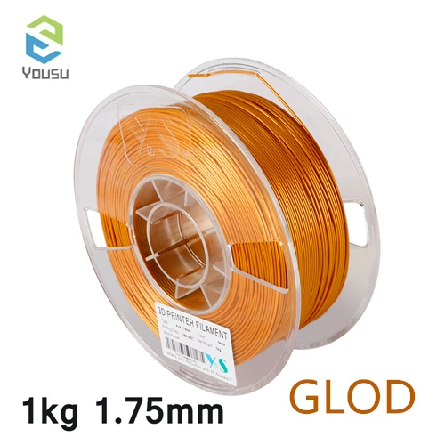 ABS 1KG GLOD YOUSU HIGH QUALITY 3D Printer ABS filament 1.75mm 0.5kg/1kg 170m/340m Multi colors 3d printer materials Post from Moscow - Цвет: ABS 1KG GLOD