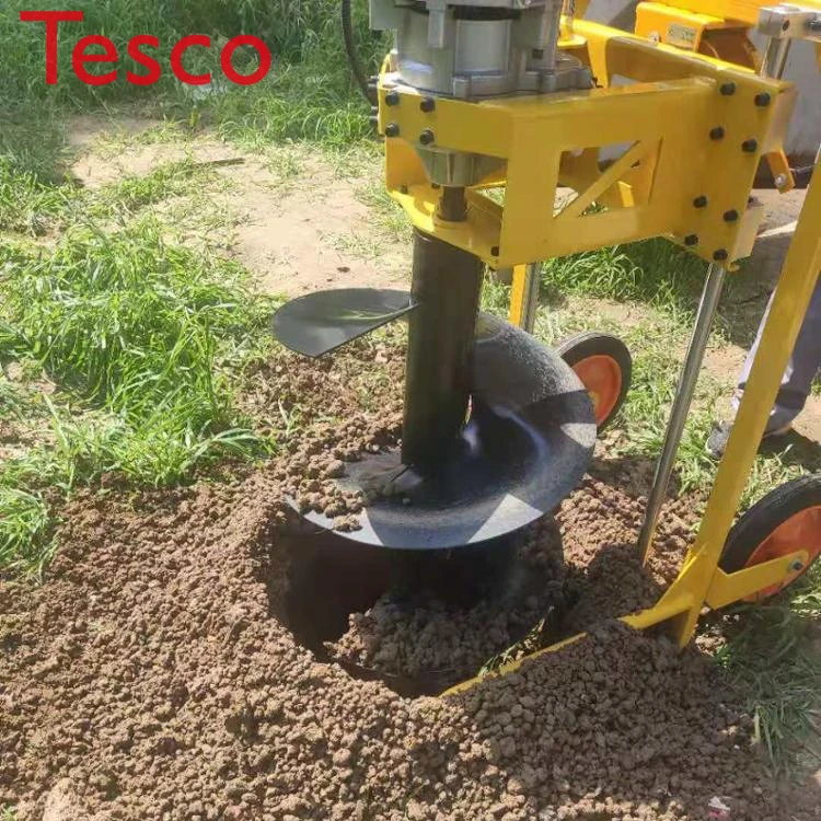 

hand push small gasoline drill earth auger