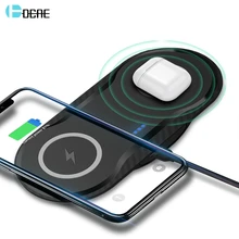 DCAE 20 Вт Беспроводное зарядное устройство для iPhone 11 Pro XS XR X 8 AirPods 2 10 Вт двойная Быстрая Зарядка Док-станция Pad USB C для samsung S10 S9