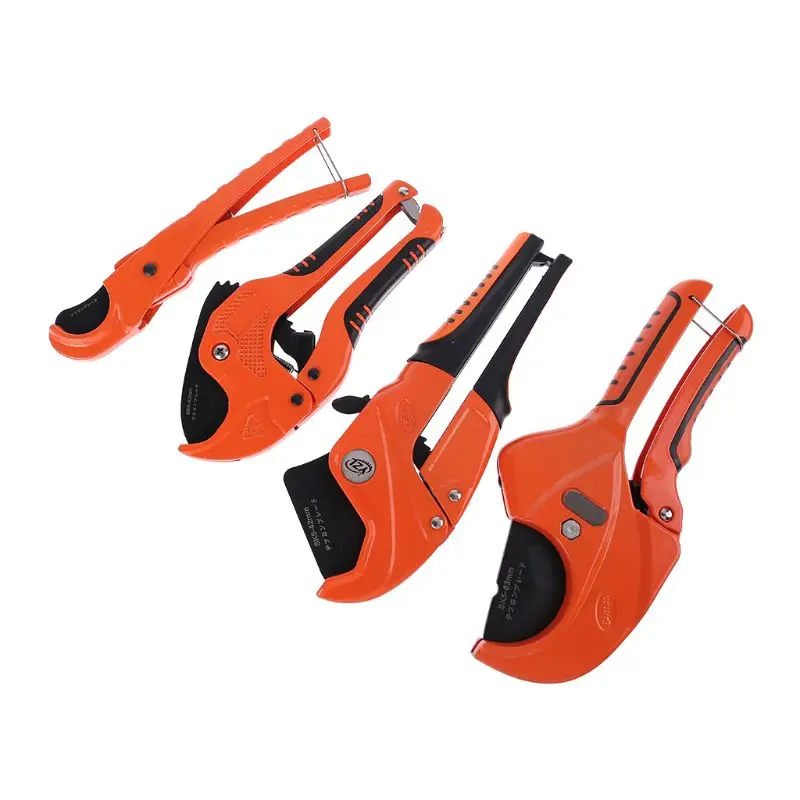 

PVC Pipe Cutter 42mm Aluminum Alloy Body Ratchet Scissors PU/PP/PE Hose Tube Cutting Hand Tools