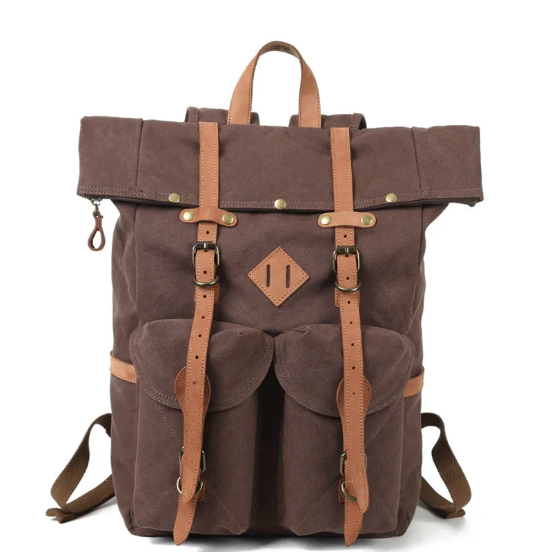 

Canvas Backpack Men's Backpack Outdoor Sports Travel Bag Shoulder Casual Bag Bag
