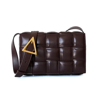 

New small square bag plaid bread leather women bag European and American fashion women clutch bag Messenger bag