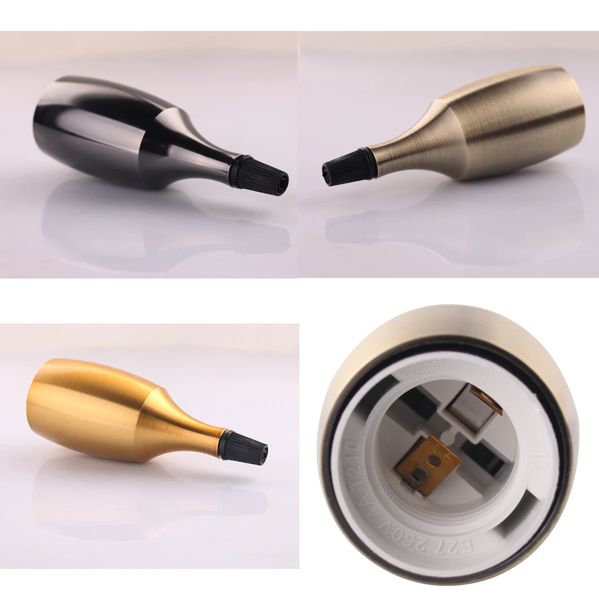 Lamp Base E27 Lamp Holder LED Edison Light Bulb Socket DIY Metal Retro Pendant Fittings