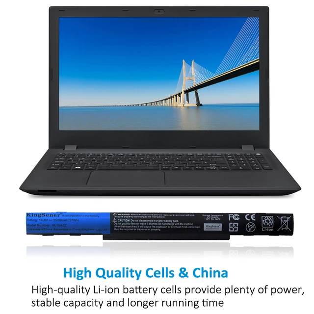 Batteria Per Acer AL15A32 - 14.8V 2500mAh, Compatibile Con Aspire E5, E7, V3 Series - Foto 4