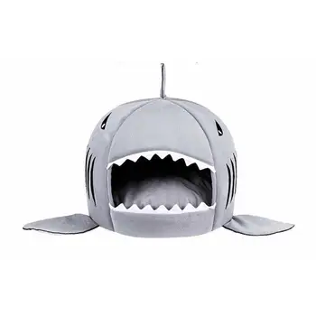 

Pet Dog Cats Soft Sleeping Bed House Pad Shark Shape Warm Cushion Nests Kennel 2020 hot sealing