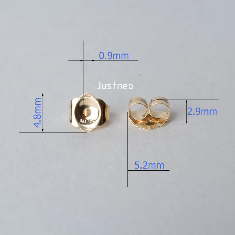 AU750 18 k Золотая серьга, Твердые 18 карат золотые серьги для ювелирных изделий принадлежности для поделок своими руками аксессуары Поставка