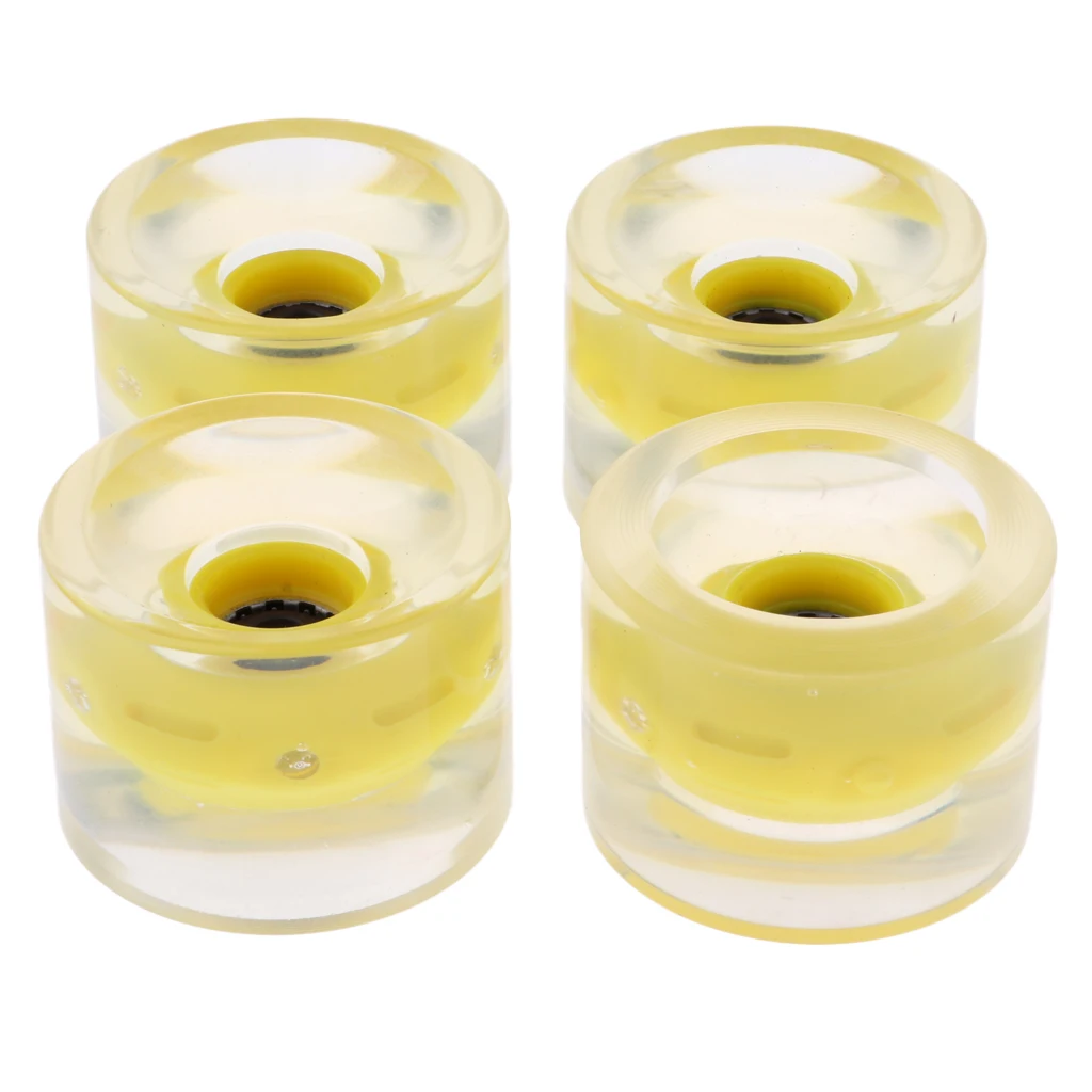 4pcs 70mm Light Up Skateboard Longboard Wheels Glow At Night 78A