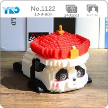 

YKO 1122 China Ancient Panda Building Blocks Emperor Animal Phone Holder Model DIY Mini Diamond Bricks Toy for Children Gifts