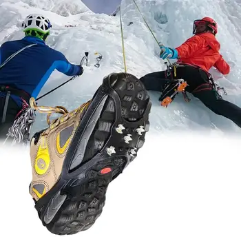 

Universal 5 Teeth Shoe Spikes Crampon Cleats Anti Slip Steel Ice Gripper Snow Skiing Anti Slip Hiking Climbing Accessory