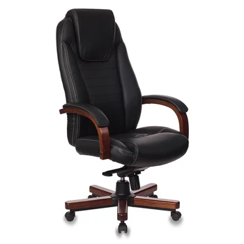 

Executive Chair bureaucrat Merced, on wheels, leather, black, (t-9923walnut/black)