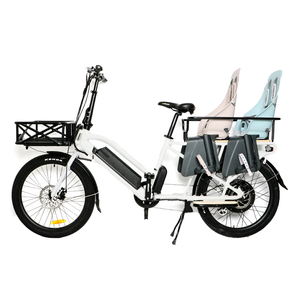 Ebike 24 дюймов 48V750W грузовой Ebike с задней ступицей двигателя и 500C красочный дисплей для семьи или UberEats доставки/uberEats