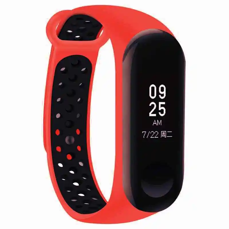 Дышащий ремешок для Xiaomi Mi Band 3 4 Смарт часы наручные M3 M4 Plus браслет MiBand Miband