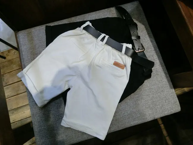 Spring Summer New Products Solid Color Versatile Children Black And White Shorts Medium-small tong zhong ku Fashion