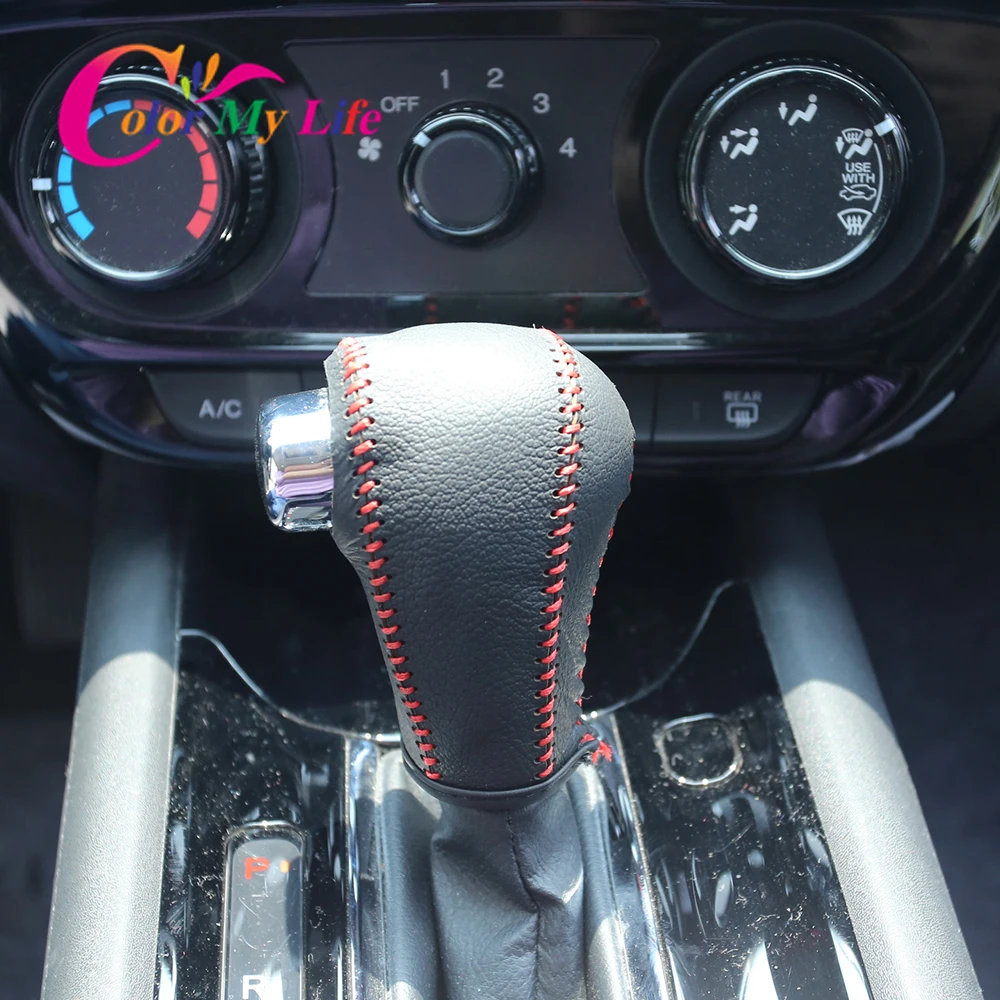 Color My Life Leather Car Shift Knob Collars For Honda Vezel Hrv Hrv
