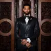 Shinny Sequin Black Mens Suits For Wedding 2 Pieces Set Customized Groom Tuxedos Slim Fit Male Prom Blazer Terno Masculino 1