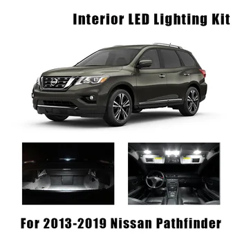 

11 Bulbs White Car LED Interior Dome Ceiling Light Kit For 2013-2017 2018 2019 Nissan Pathfinder Trunk Glove License Plate Lamp