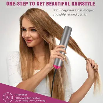 

Straightener Fast Hair Dryer For Women Household Hairstyling Tools Hot Air Comb Negative Ion Hair Dryer