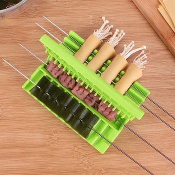 

Skewers Kebab Maker Barbecue Stringer Manual Vegetables Food String Kitchen Gadget BV789
