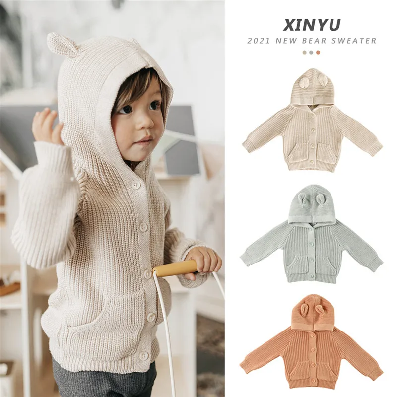 Toddler Baby Boys Kids Girls Sweater Cardigan jacket Warm Winter Tops Coat 