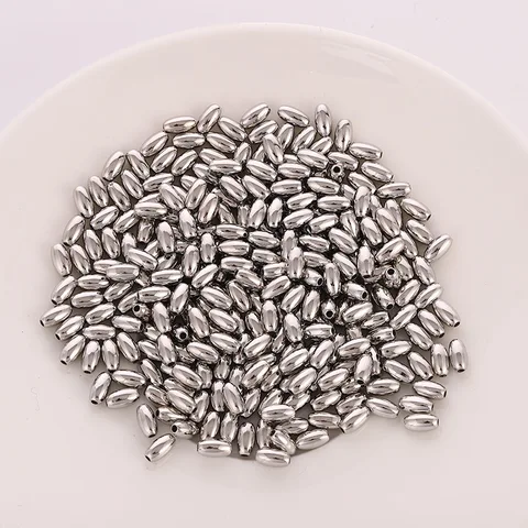 Gold Tube Spacers Bead Oval Loose Beads For Needdlework Jewelry Making DIY Necklace Bracelet Accessories Supplies