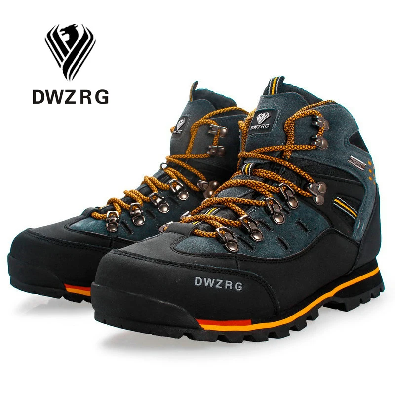 Men Hiking Shoes Waterproof Leather Shoes Climbing & Fishing Outdoor High Top Winter Boots hiking shoes rock climbing shoes