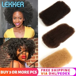 Lekker Afro Kinky Curly Hair Bulk Crochet Braid Remy Hair Bulk Hair for Braiding Hair Extensions 1 Bundle 50g/pc Natural Color
