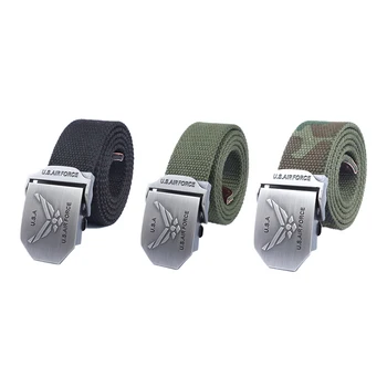 

Automatic Buckle Nylon Belt Male Tactical Belt Mens Military Cool leather buckle Waist Canvas Belts Weaving Cummerbunds Strap