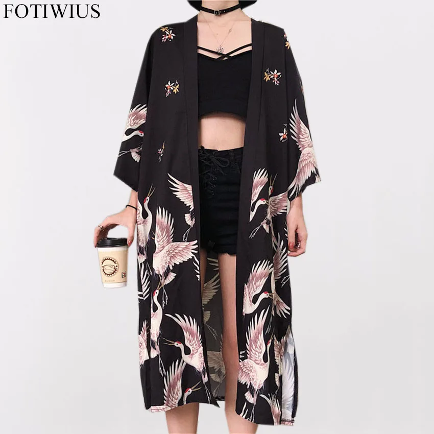 

Japanese Kimono Traditional Woman 2020 Spring Summer Long Kimono Cardigan Cosplay Beach Blouse Shirt Plus Size Yukata Female