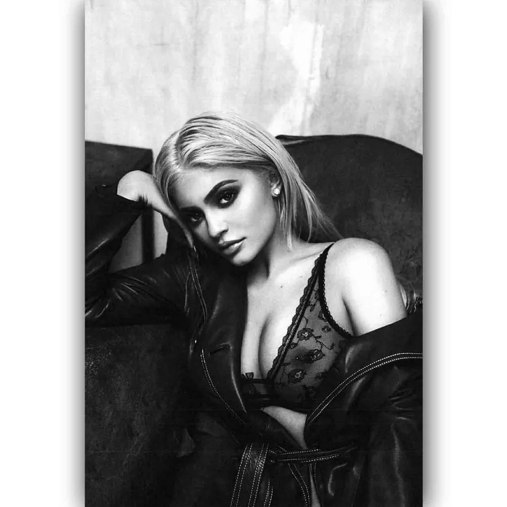 New Kylie Jenner Custom Hot Actress Girl Movie-Silk Art Poster Wall Sicker Decoration Gift