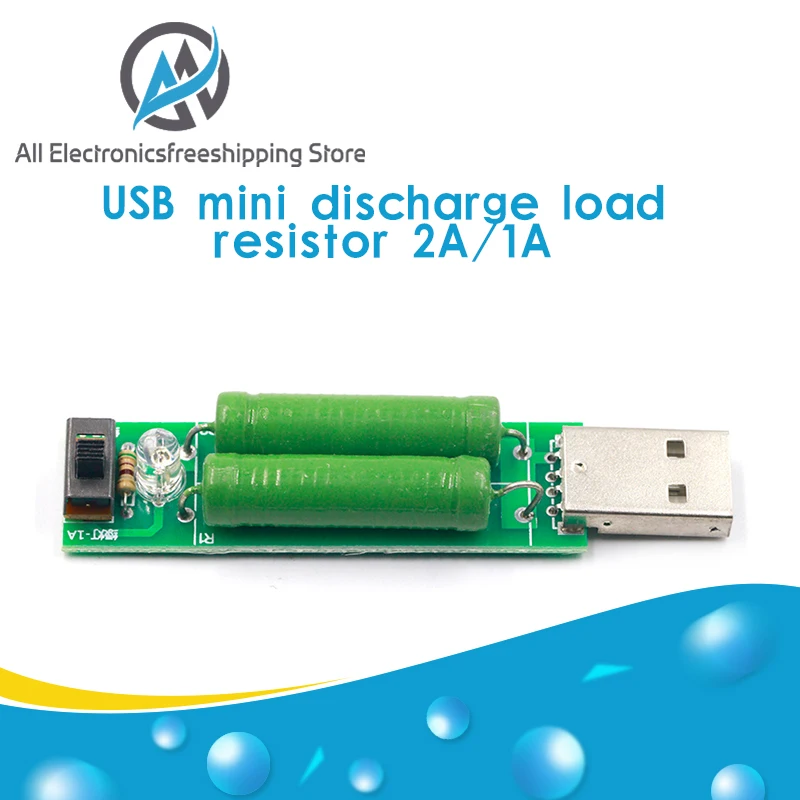 Цифровой измеритель тока мини резистор с USB портом 1 шт./лот 2 А/1 А С переключателем