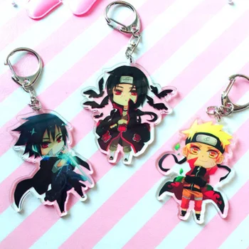 

Anime Naruto blade role play Japanese ninja sasuko anime Yakult Naruto transparent key chain Yakult key pendant