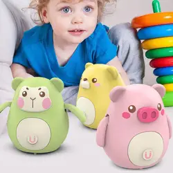 Balançoire en plastique pour enfants, jouet amusant, Anti rayure, Simulation éducative, belle Rotation, Animal 