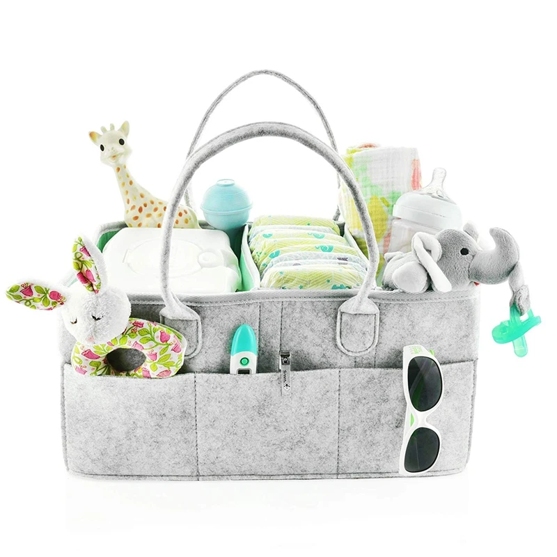 Baby Diaper Caddy Organizer – Portable Storage Basket – Essential Bag