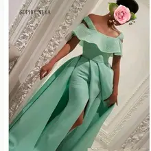 Robe De Soiree вечернее платье цвета зеленой мяты платья Длинные бисером формальное платье vestido de festa Longo